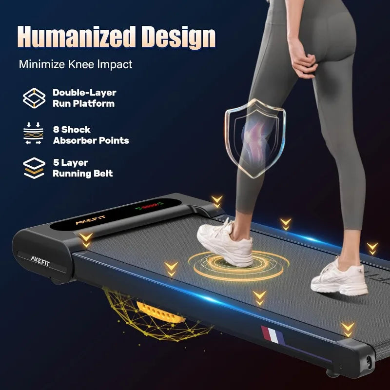 2 in 1 Under Desk Treadmill for Home Office Walking Jogging