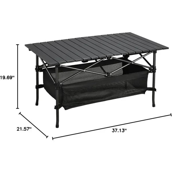 Roll-Up Ultra Compact Portable Beach Table For Camping And Picnic - Arthur's Wellness Emporium