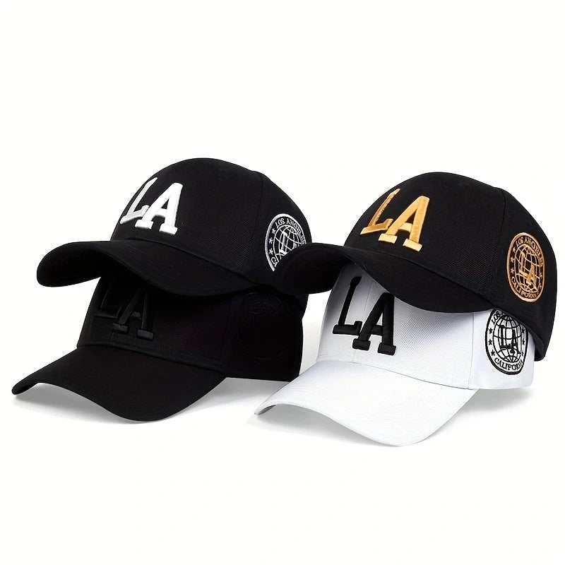 Unisex LA Letter Embroidery Baseball Cap for Every Season - Arthur's Wellness Emporium
