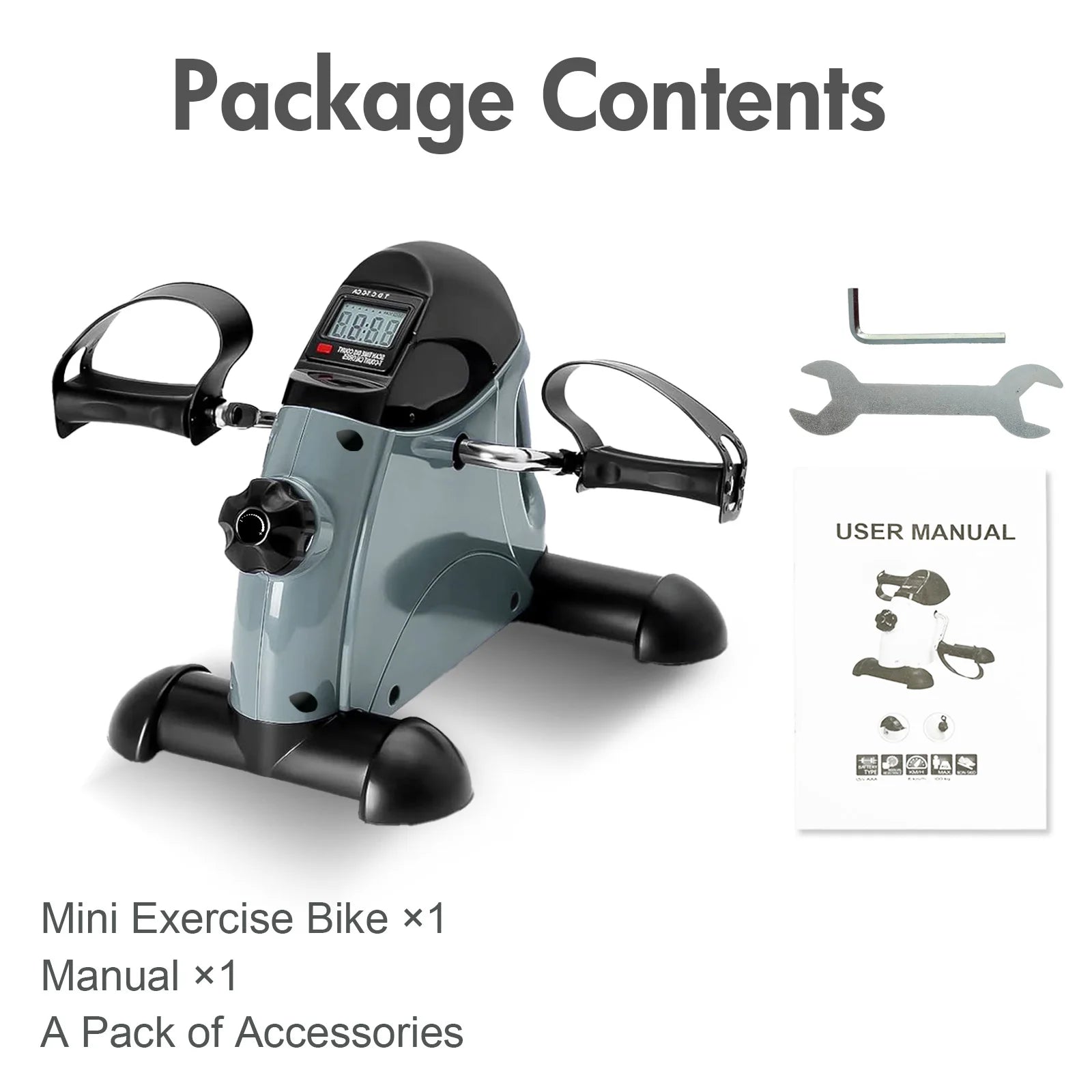 Portable Under Desk Pedal Exerciser Arm And Leg With LCD For Home Office - Arthur's Wellness Emporium
