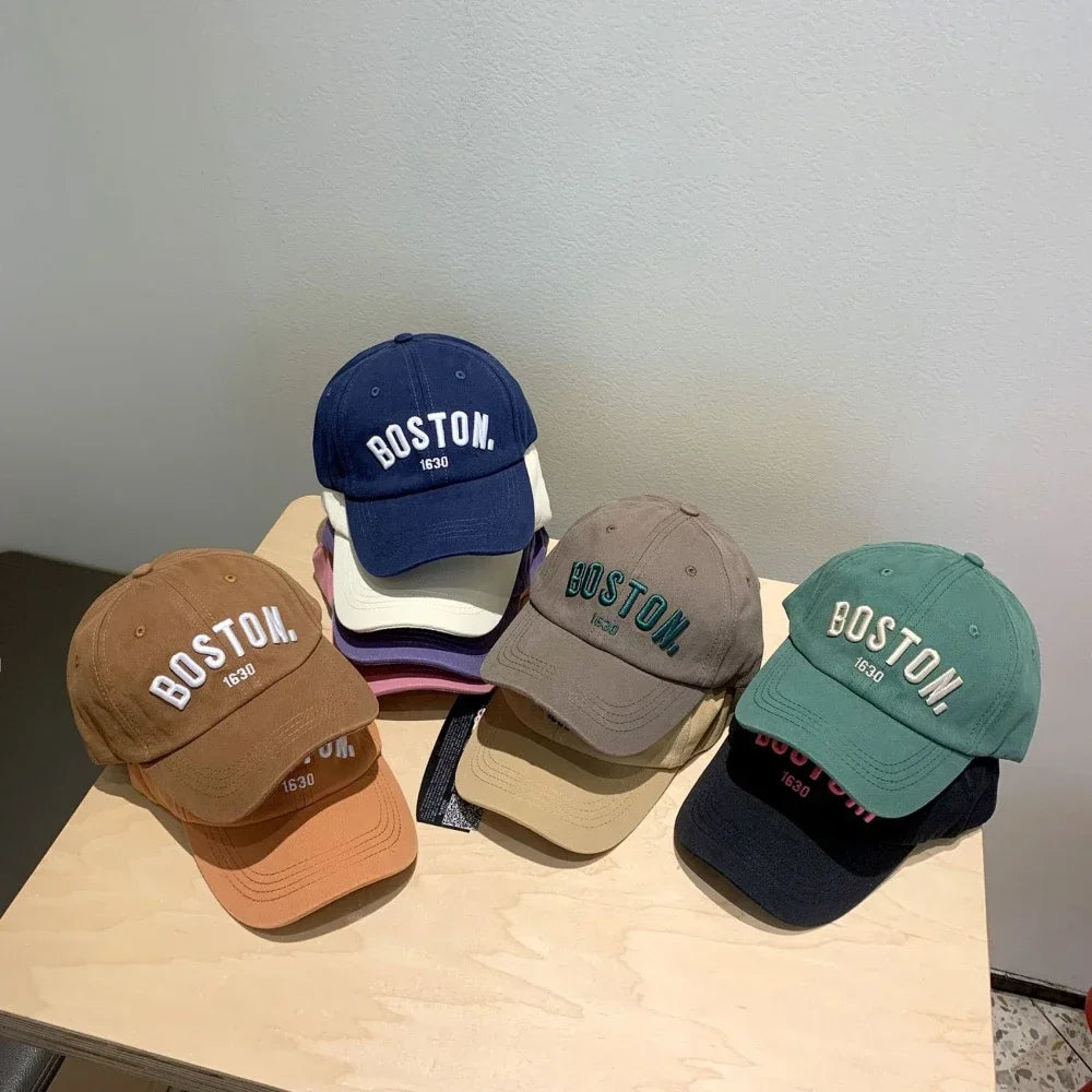 Korean Style Embroidered Letter Baseball Cap For Children