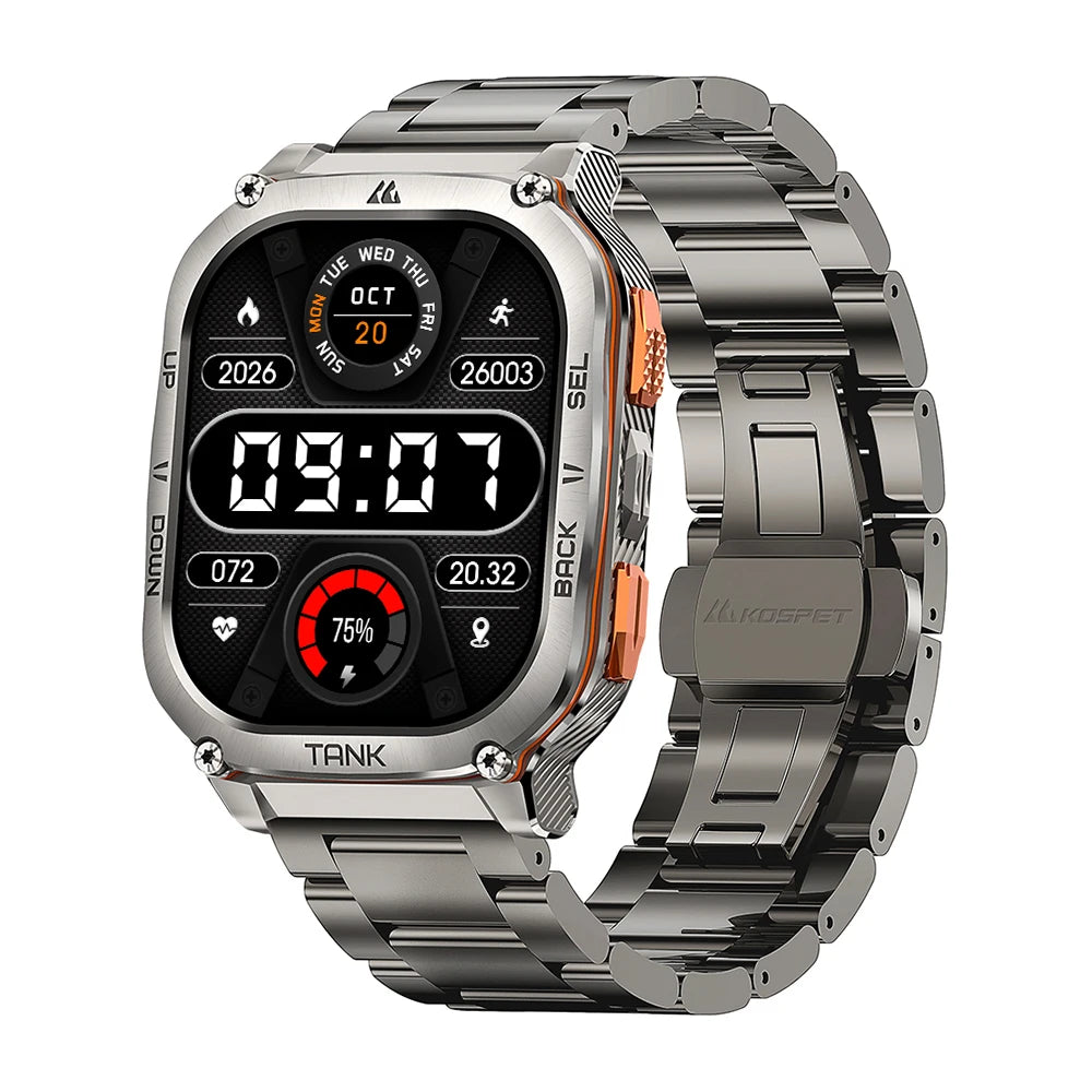 KOSPET Tank M3 Ultra GPS Smartwatch Men AMOLED AOD - Arthur's Wellness Emporium