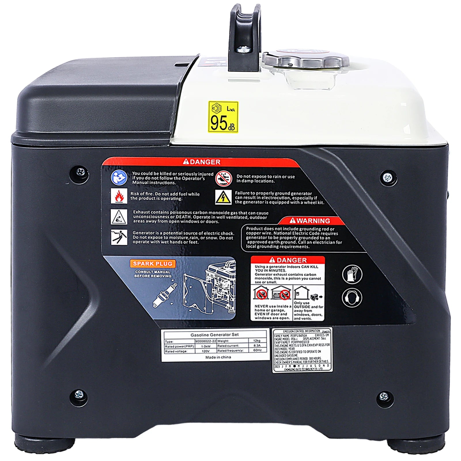 HiMISS 1200W Portable Inverter Generator Ultra Quiet Gas Powered - Arthur's Wellness Emporium