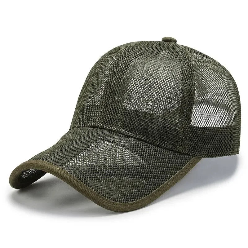 Breathable Openwork Mesh Baseball Cap for Outdoor Sun Protection
