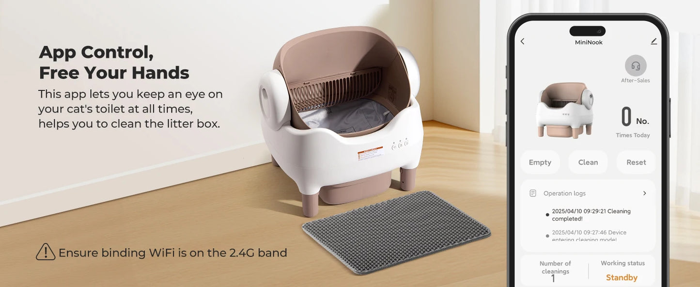 Lunapurr Self Cleaning Cat Litter Box With App Control Open Top - Arthur's Wellness Emporium