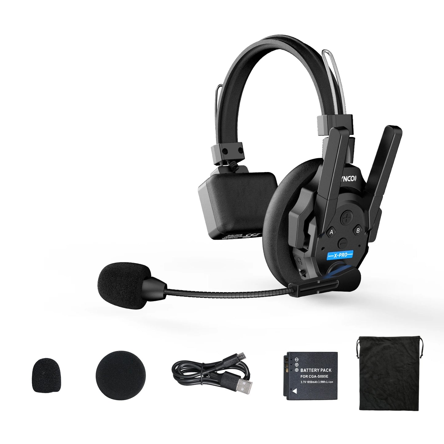 SYNCO XTALK XPRO5 Wireless Intercom Headset 2.4GHz Full Duplex - Arthur's Wellness Emporium
