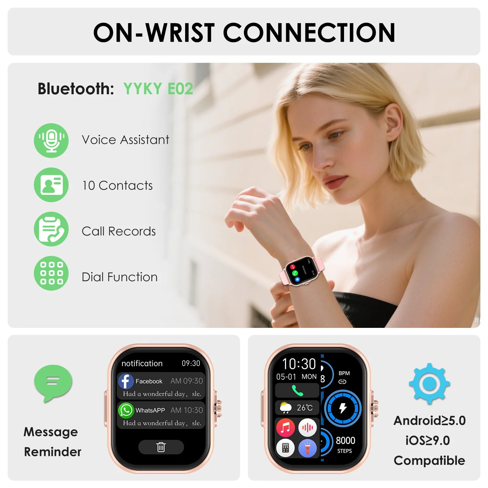 AI Health Diagnose ECG PPG Smartwatch With Bluetooth Call BP - Arthur's Wellness Emporium