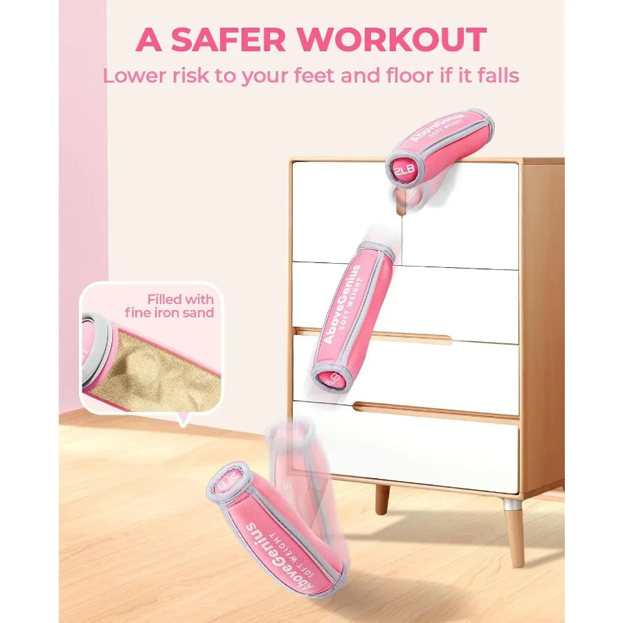 Soft Dumbbell Set for Walking and Strength Training - Arthur's Wellness Emporium