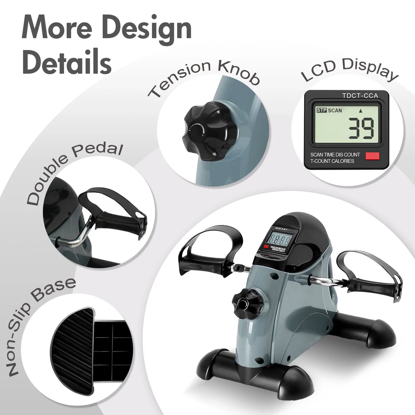 NONED Portable Under Desk Pedal Exerciser With LCD Display - Arthur's Wellness Emporium