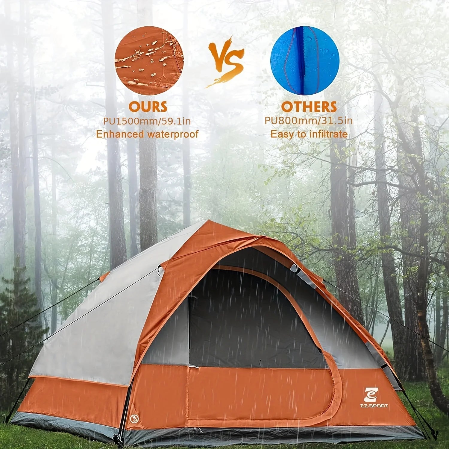 Unp Pop Up Instant Camping Tent Waterproof Windproof - Arthur's Wellness Emporium