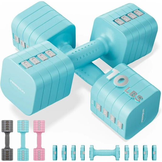 Five In One Adjustable Dumbbell Set For Home Gym - Arthur's Wellness Emporium