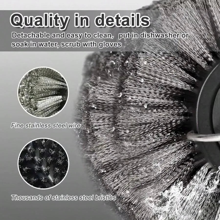 Rechargeable Electric Grill Brush For Deep Cleaning Stainless Steel Grate