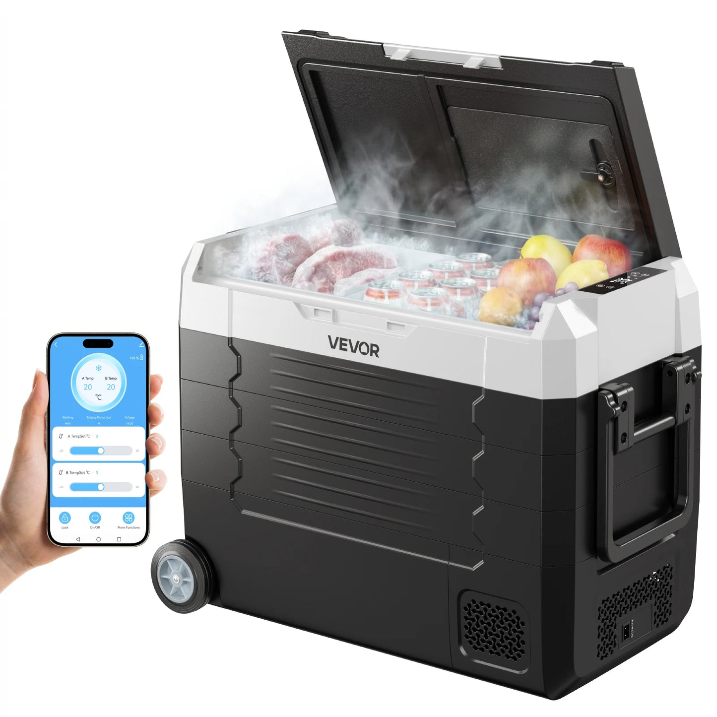 SucceBuy Car Refrigerator Portable 12V Compressor Cooler for Camping