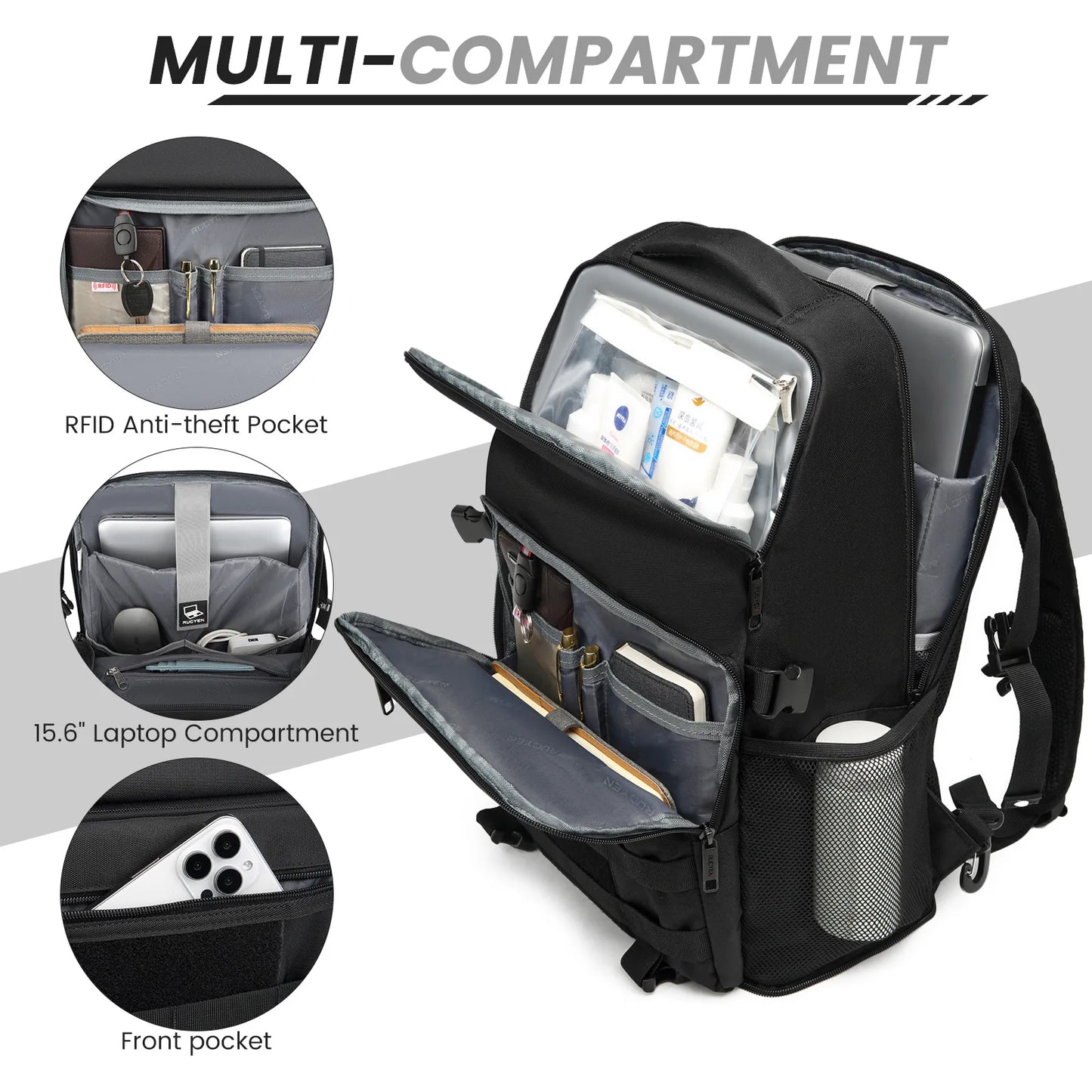 Insulated Backpack Cooler for Lunch and Travel 15.6 Inch