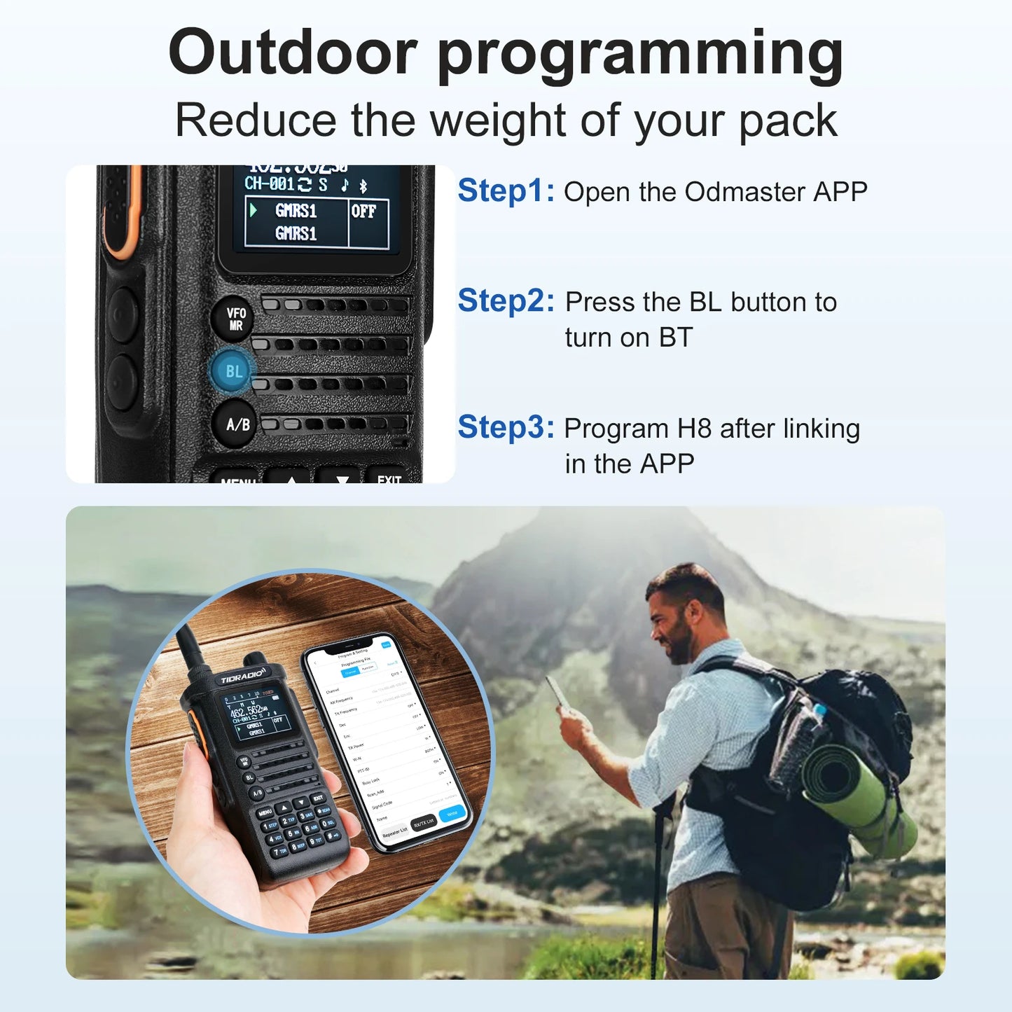 TIDRADIO TD-H8 10W Professional Long Range Walkie Talkie - Arthur's Wellness Emporium