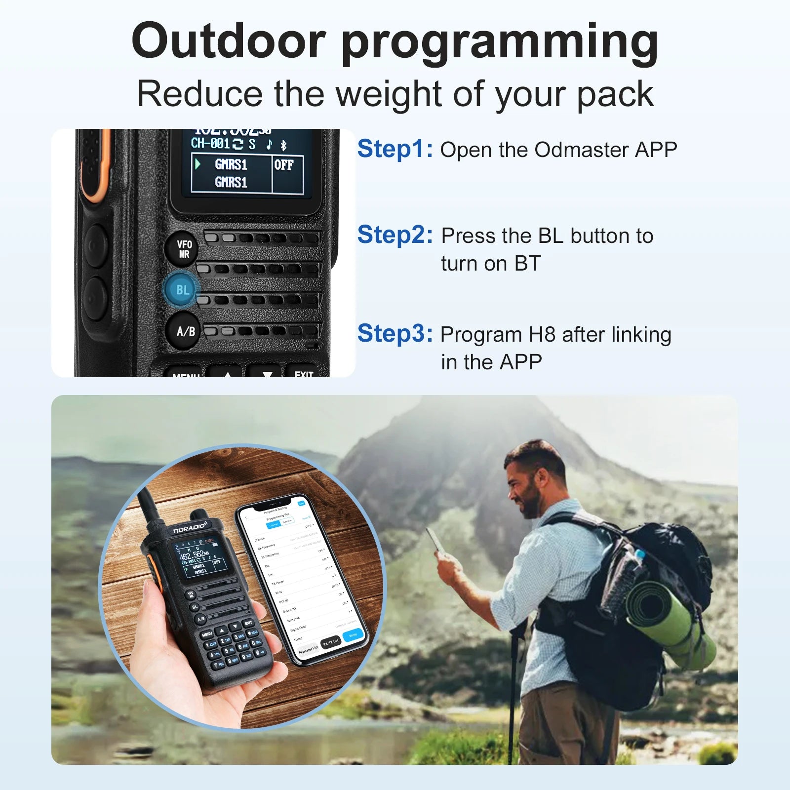 TIDRADIO TD-H8 10W Professional Long Range Walkie Talkie - Arthur's Wellness Emporium