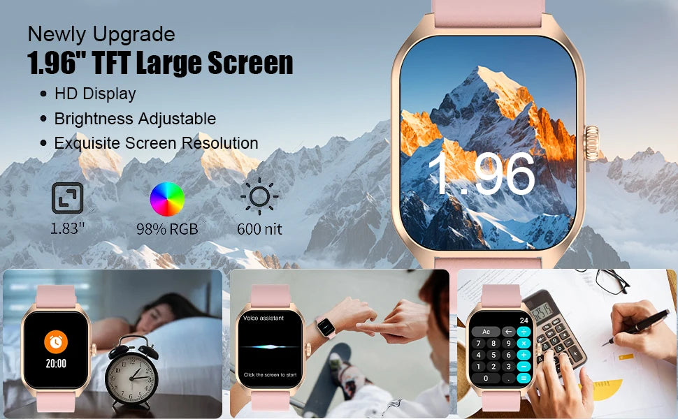 LIVLOVCP AI Voice Assistant Smartwatch Heart Rate Monitor - Arthur's Wellness Emporium