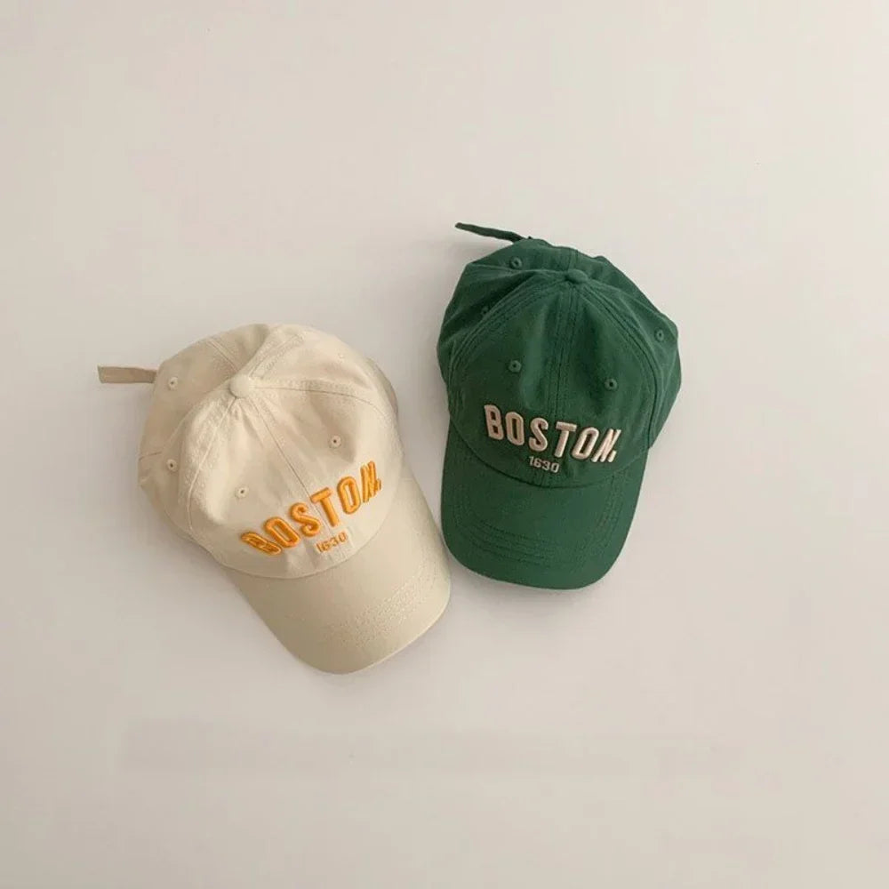 Korean Style Embroidered Letter Baseball Cap For Children