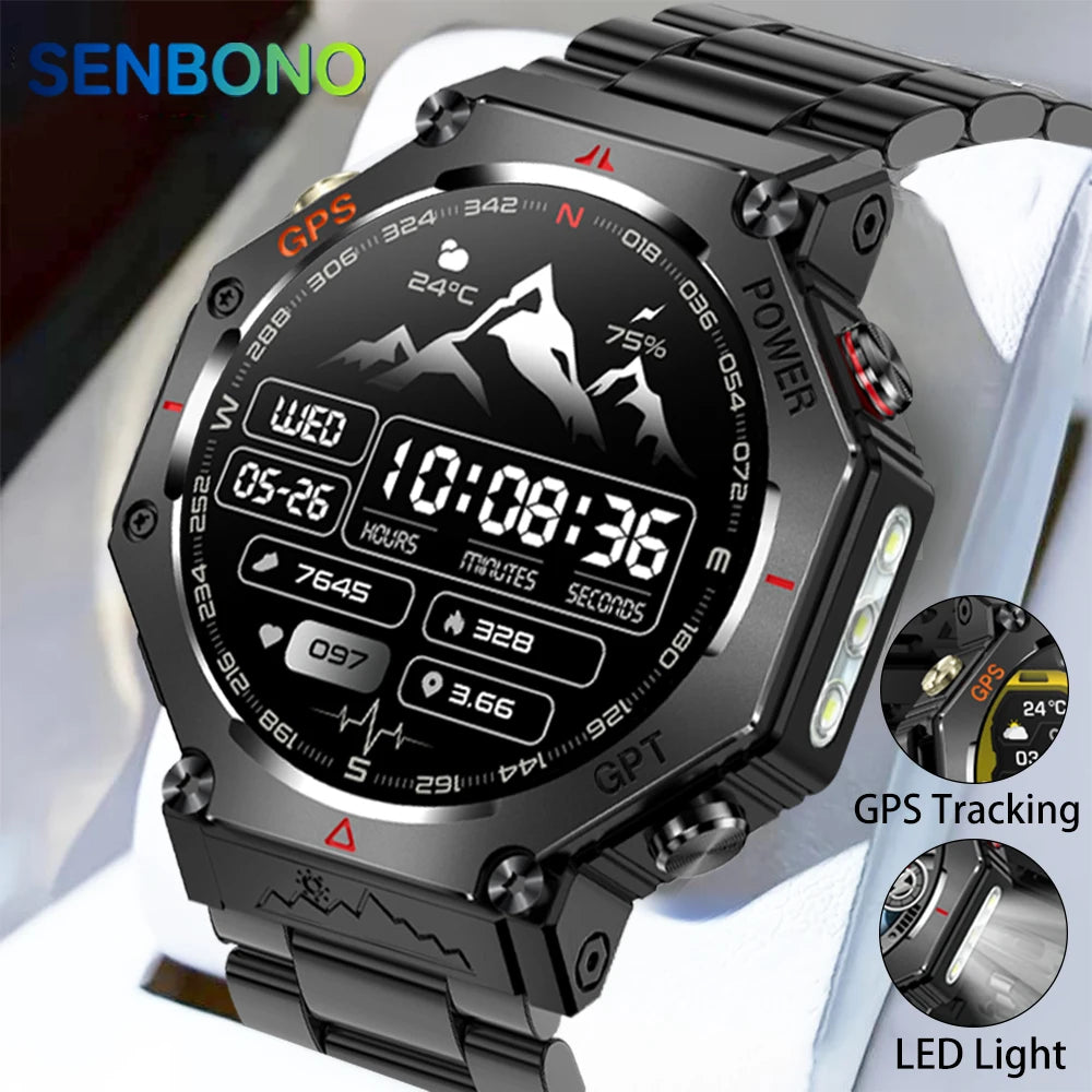 Senbono GPS Smart Watch for Men Built in Bluetooth Call - Arthur's Wellness Emporium