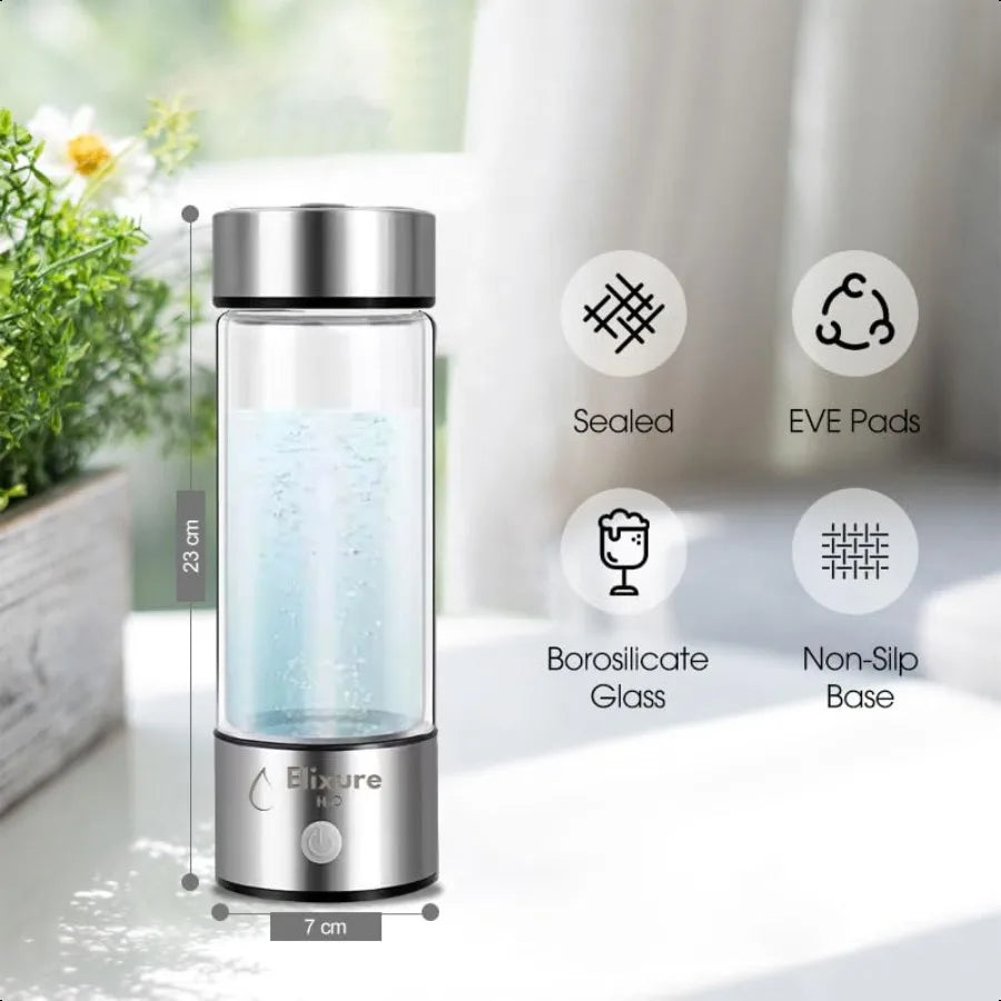 Portable Hydrogen Water Bottle With Ionized Alkaline Tech - Arthur's Wellness Emporium