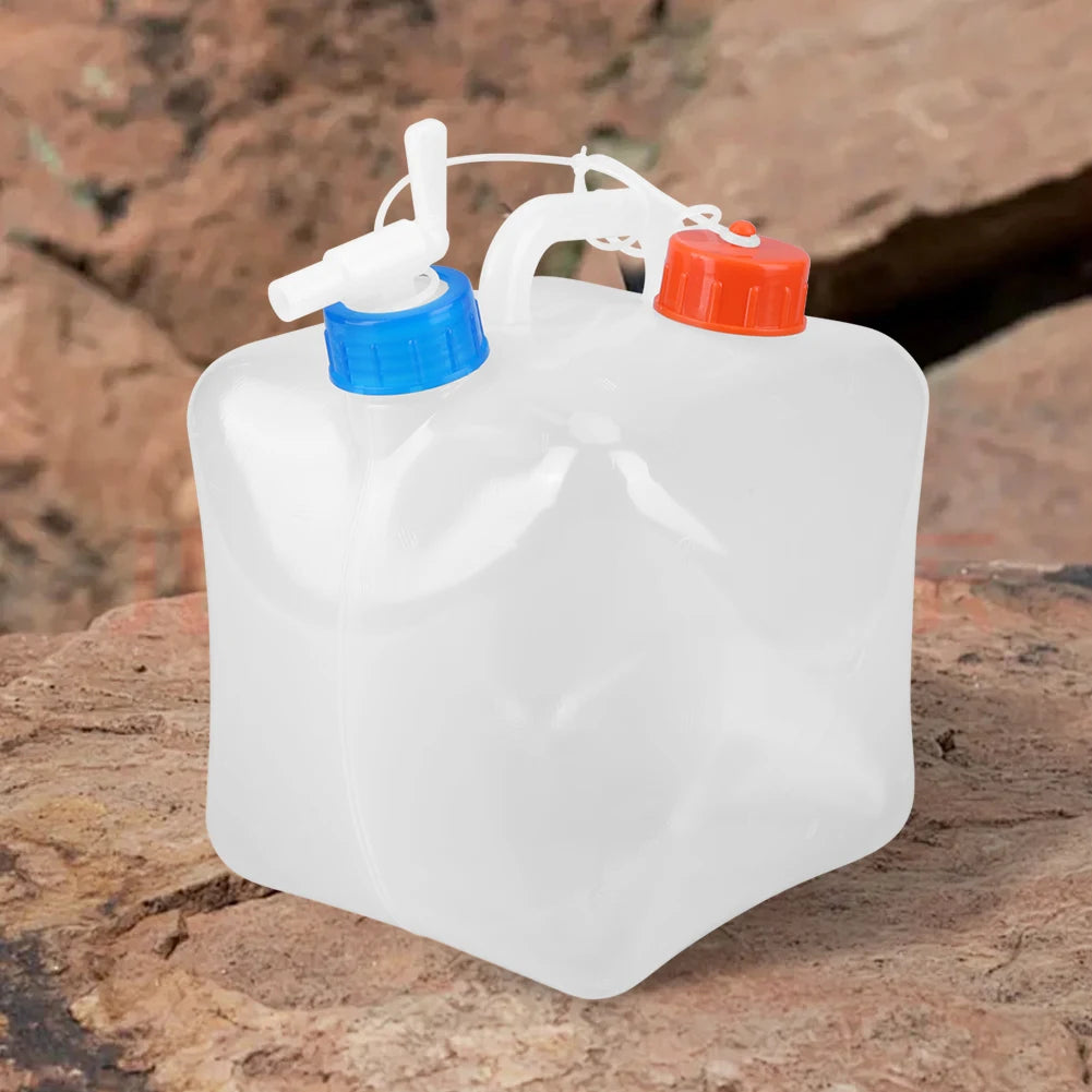 Foldable Water Container with Spigot for Emergency Use