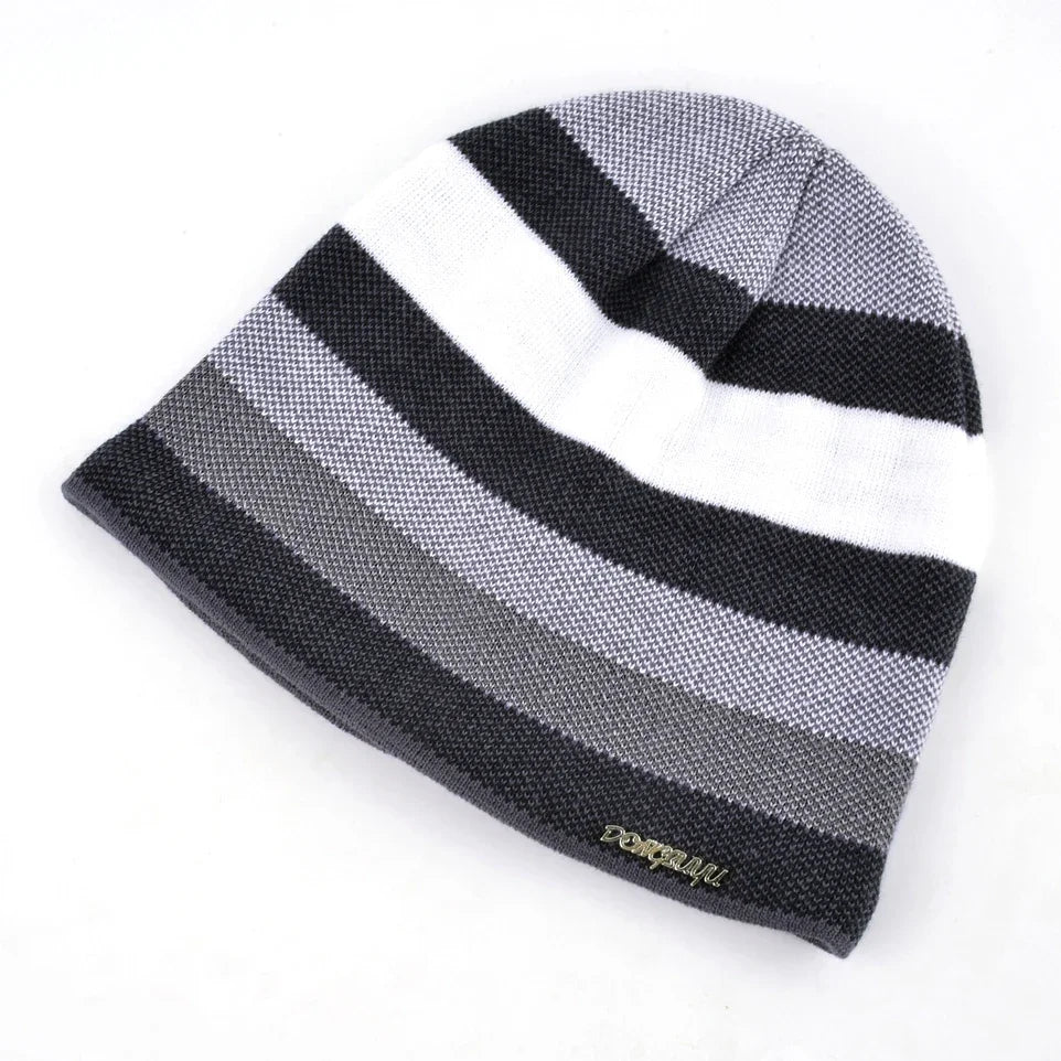 Knit Winter Skullies Beanie Hat For Men Acrylic Warm