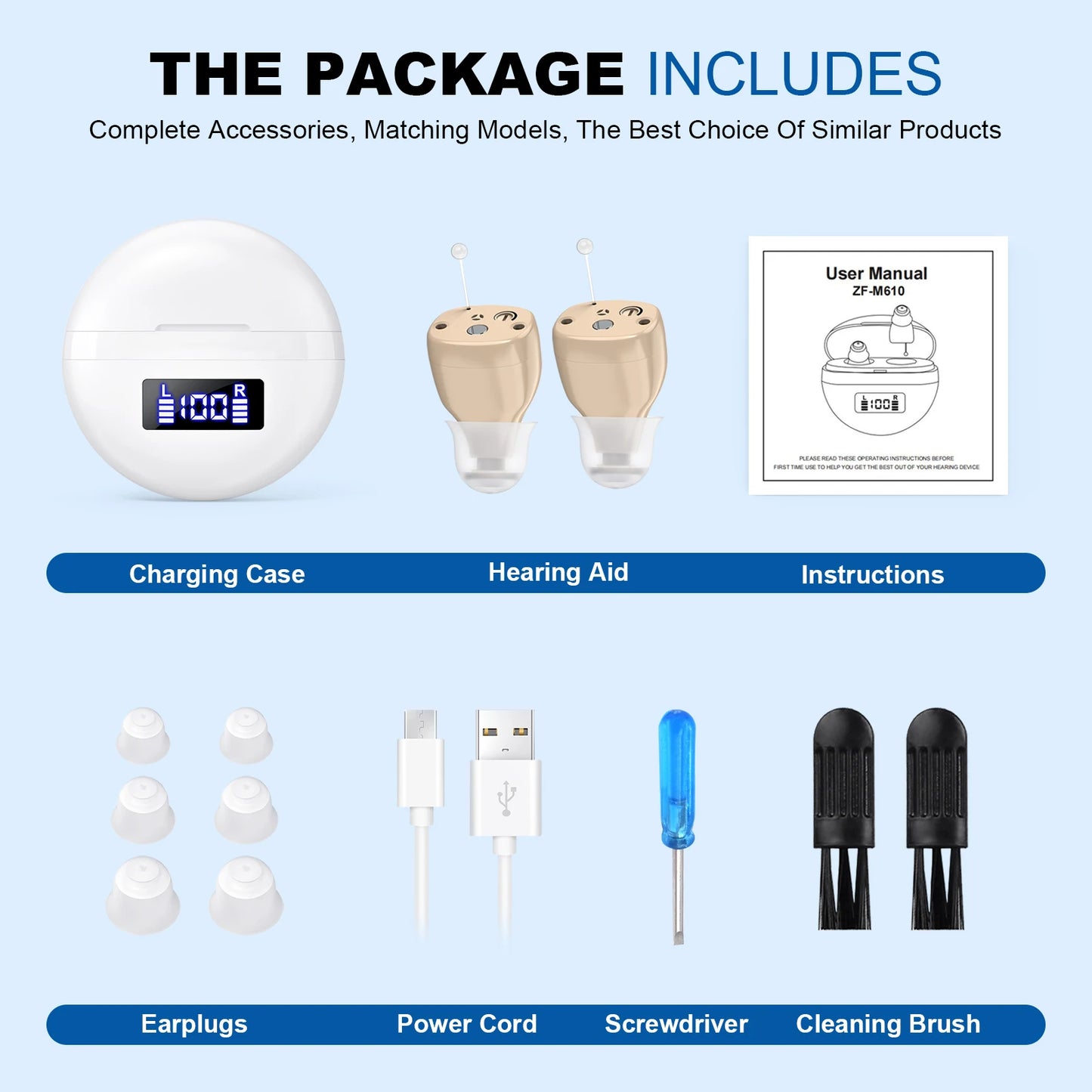 K&FCOPTEE Mini In Ear Hearing Amplifier Rechargeable Hearing Aid - Arthur's Wellness Emporium