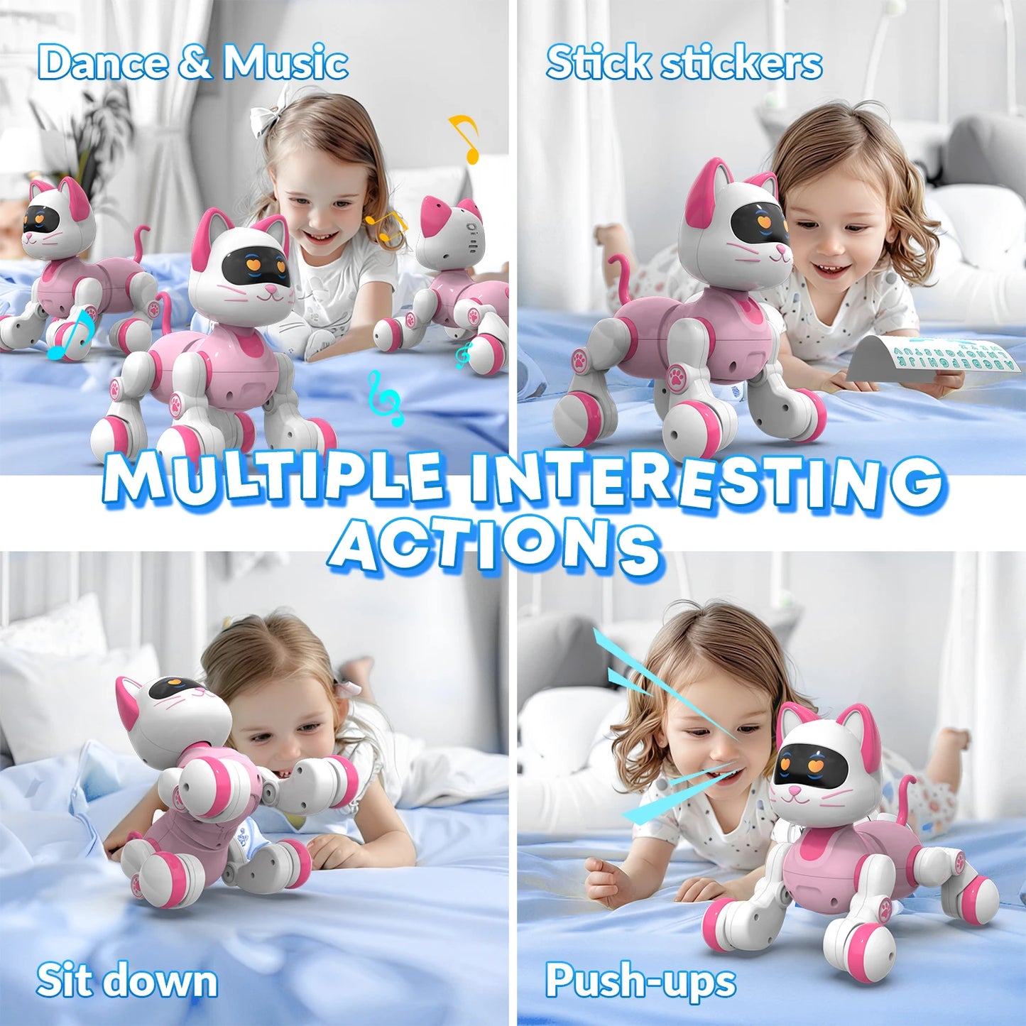 Programmable Remote Control Robot Cat For Kids With Touch Sensing