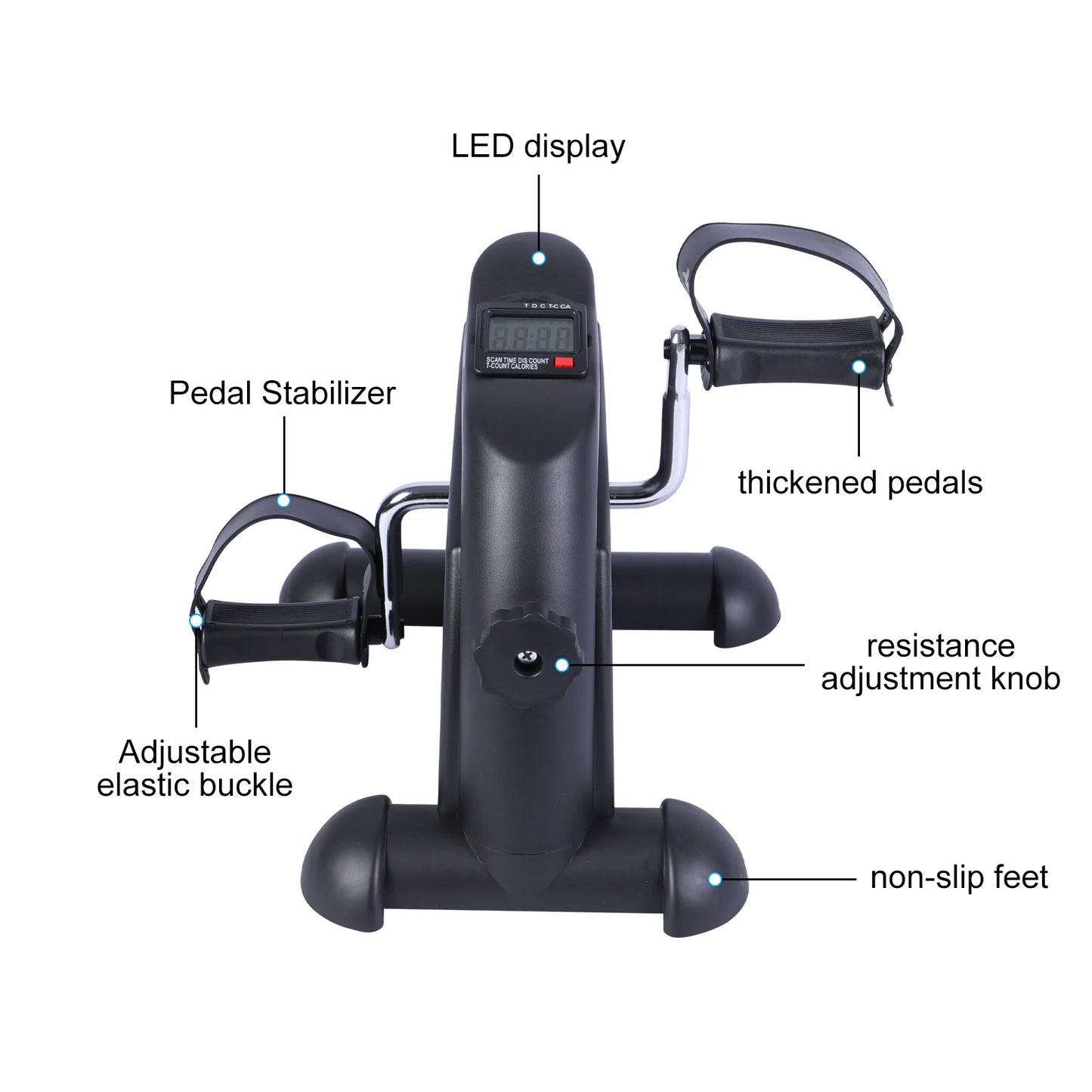 Portable Under Desk Pedal Exerciser Arm And Leg With LCD For Home Office - Arthur's Wellness Emporium