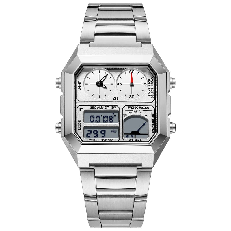 FoxBox Men's Digital Sports Watch Luminous Waterproof Calendar - Arthur's Wellness Emporium