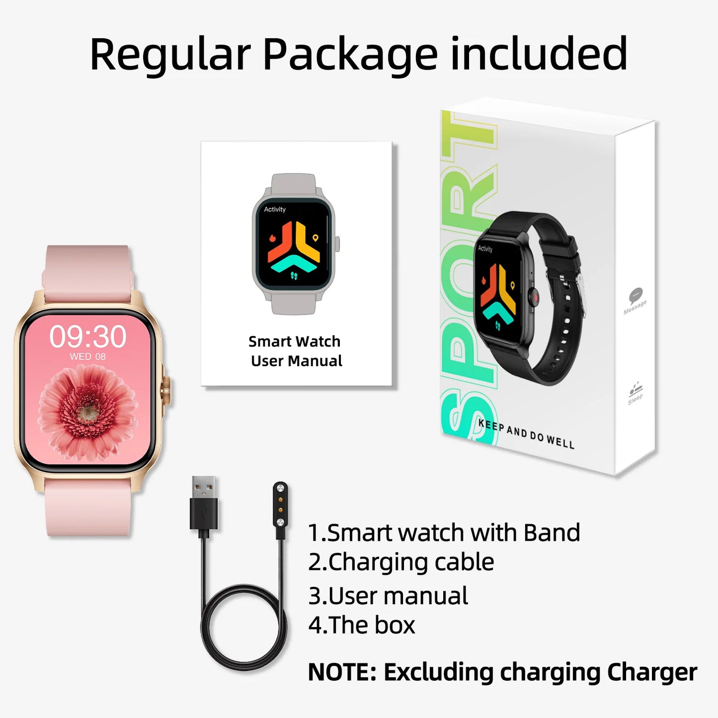LIFEBEE Smartwatch Activity Fitness Tracker With Sleep Monitor - Arthur's Wellness Emporium