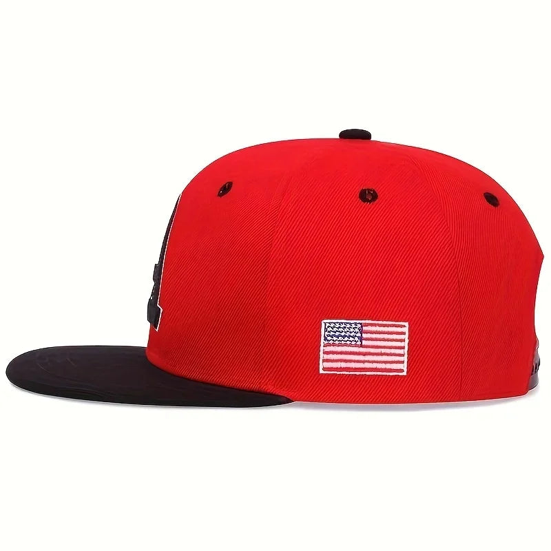 Men Hip Hop Cap A Letter Embroidery Snapback Baseball Hat - Arthur's Wellness Emporium