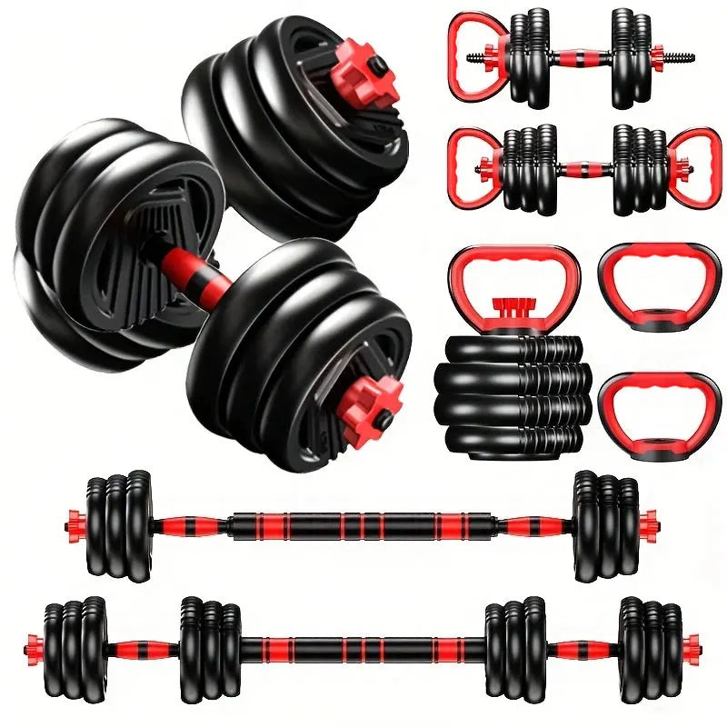 KBQ 4-In-1 Adjustable Dumbbell Set With Push-Up Mode