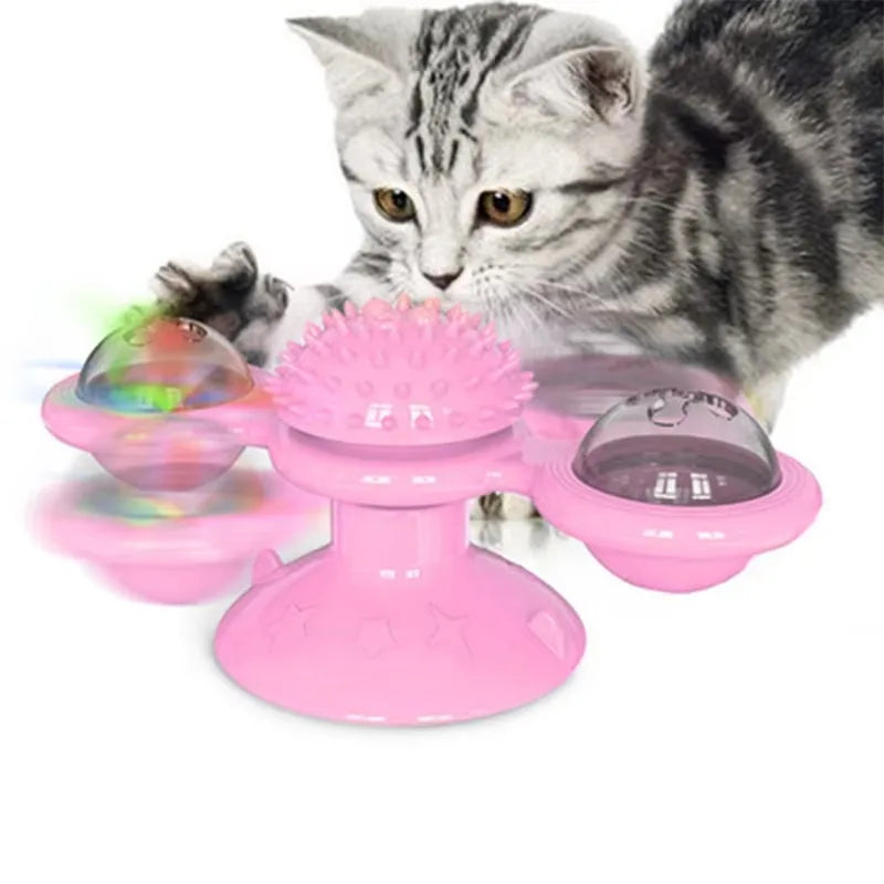 Windmill Interactive Cat Toy Puzzle Turntable for Cats and Kittens