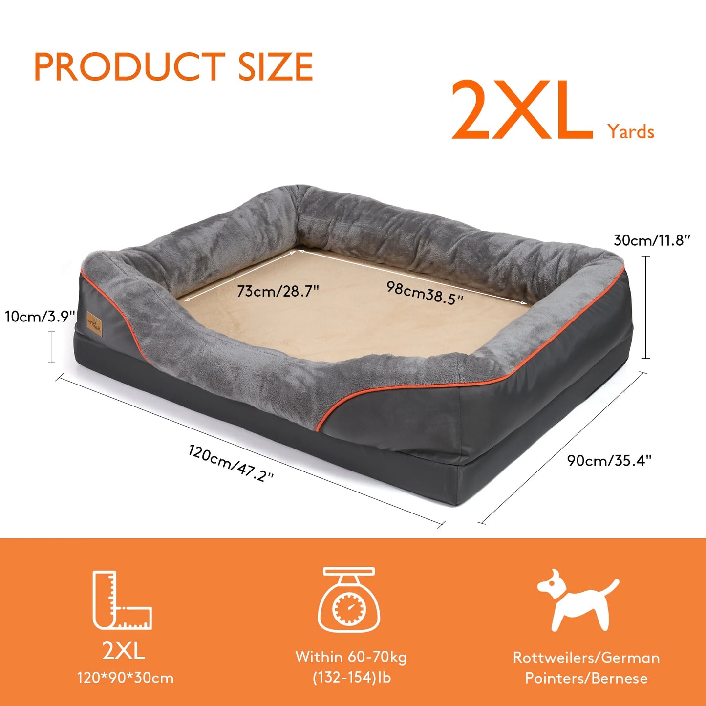 BINGOPAW Dog Bed Soft Anti Allergy Warm Fleece Washable Cover - Arthur's Wellness Emporium