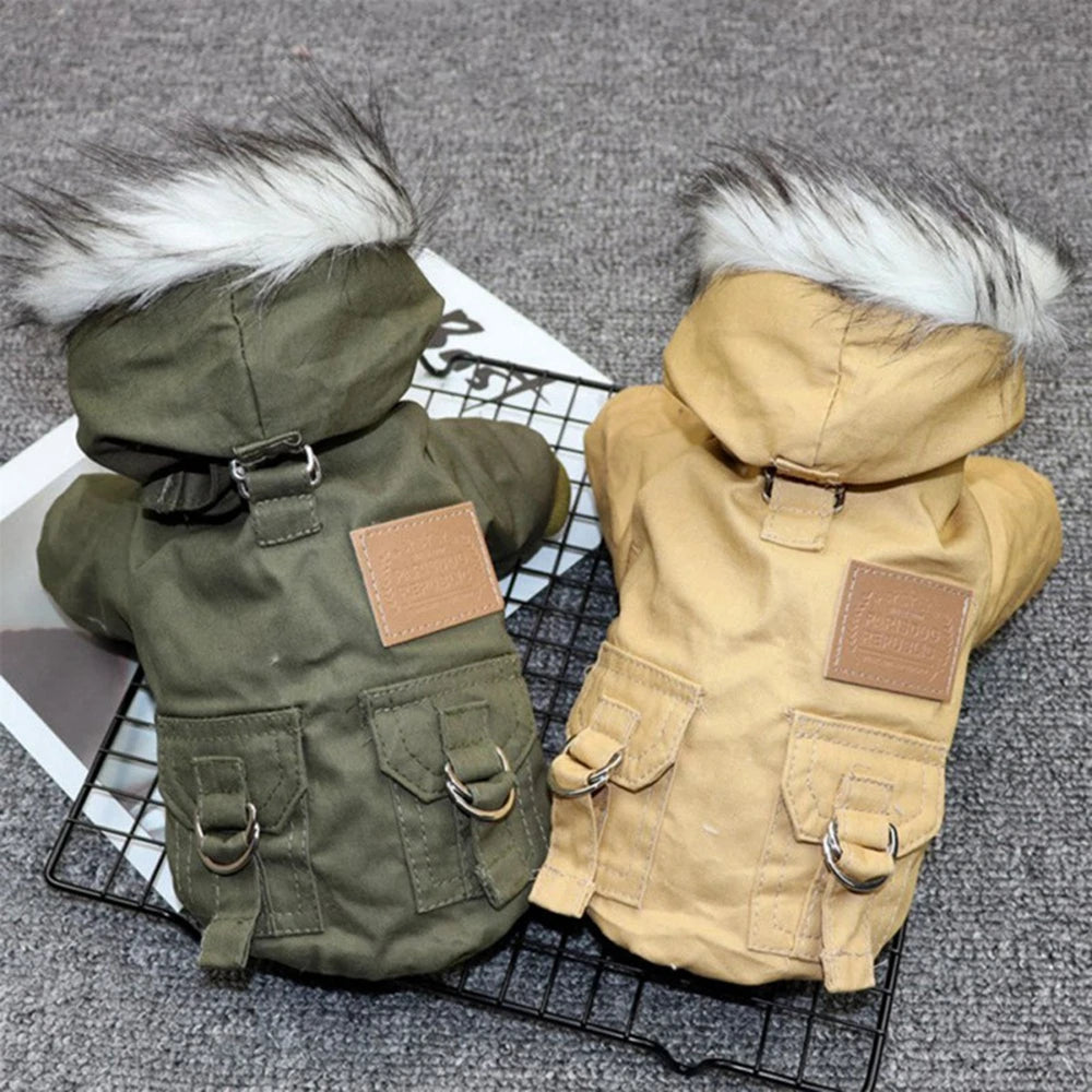 Dog Jacket With Harness For Winter Hiking Outdoors - Arthur's Wellness Emporium