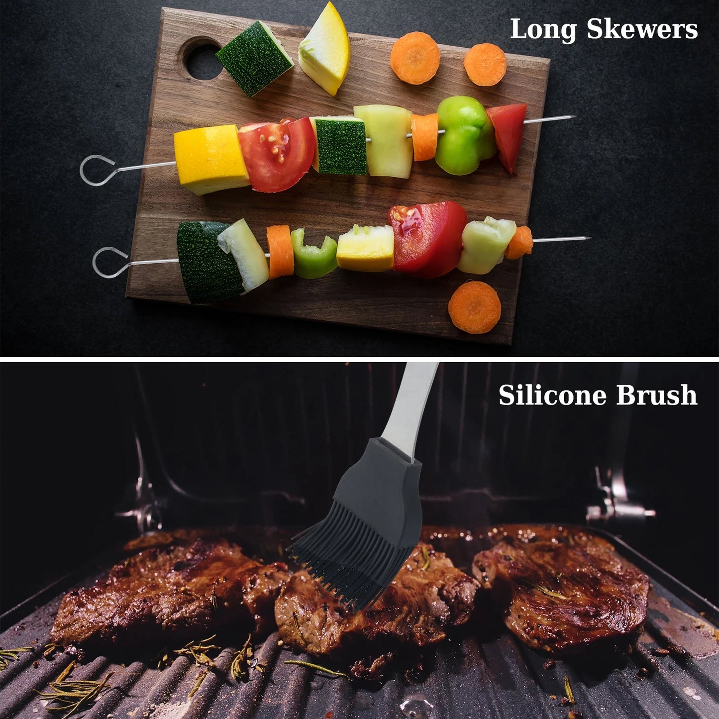20 Piece Stainless Steel Barbecue Utensil Set For Outdoor Grilling