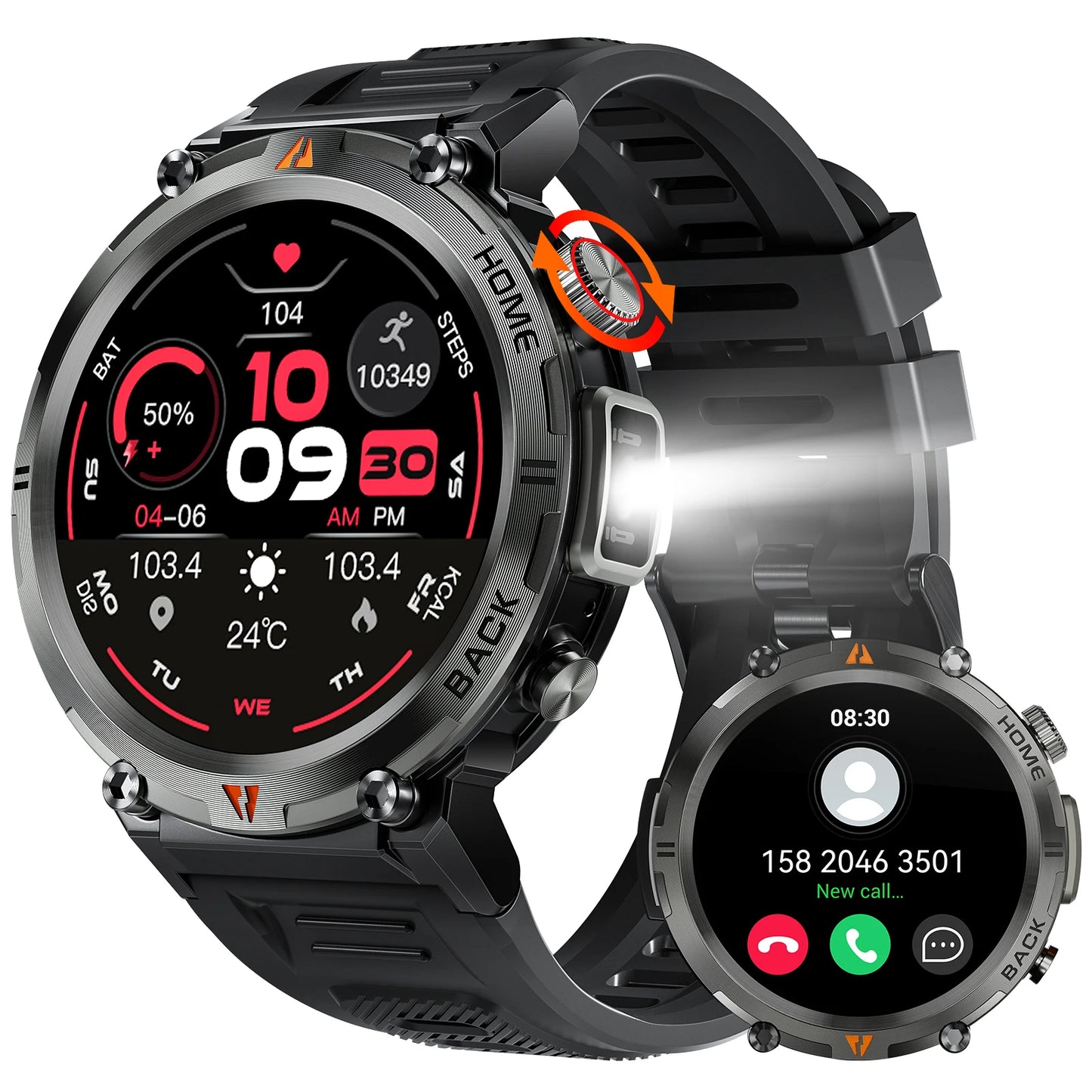 LaNikar KE3 Smart Watch Bluetooth Call Health Monitor Android - Arthur's Wellness Emporium