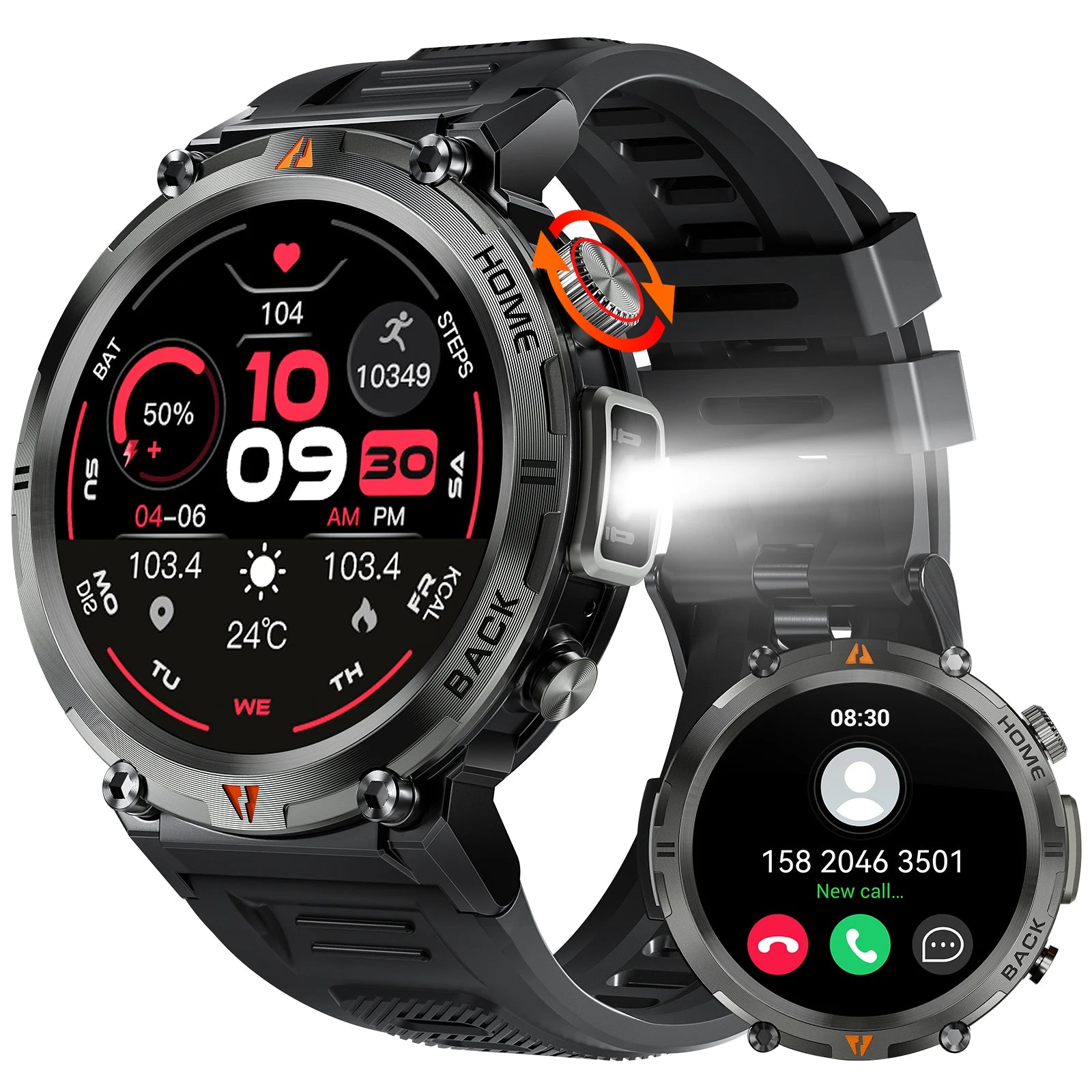 LaNikar KE3 Smart Watch Bluetooth Call Health Monitor Android - Arthur's Wellness Emporium