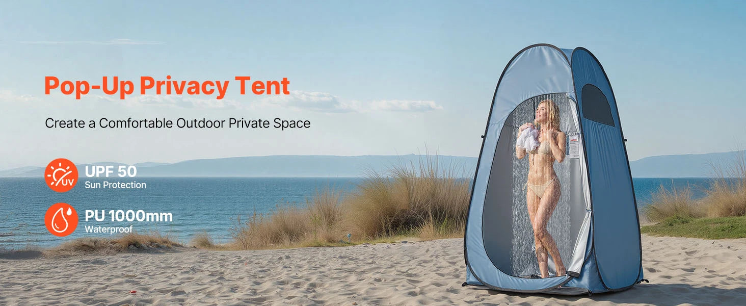 SucceBuy Pop Up Shower Tent Instant Portable Privacy Changing Room - Arthur's Wellness Emporium