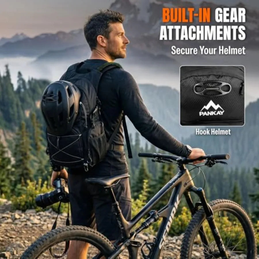 Lightweight Hydration Backpack Hiking Water Bladder Detachable Phone Pouch - Arthur's Wellness Emporium