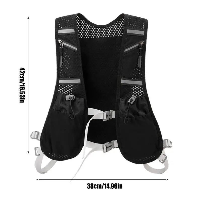 Breathable Hydration Vest For Men Adjustable Running Pack