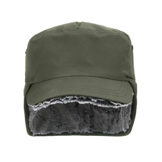 Mens Winter Visor Hat Windproof Earflaps Faux Fur