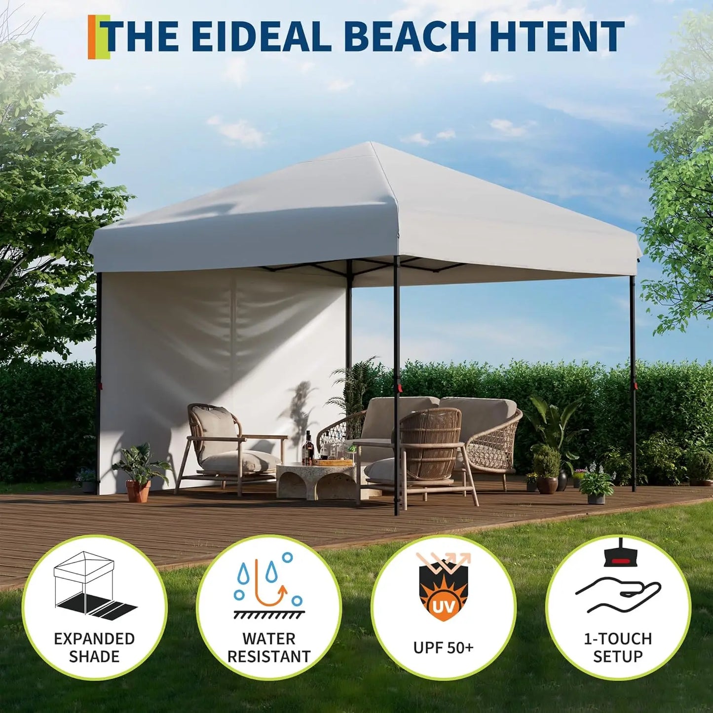 TWISTER Pop Up Canopy Tent With Removable Sidewall Shelter - Arthur's Wellness Emporium