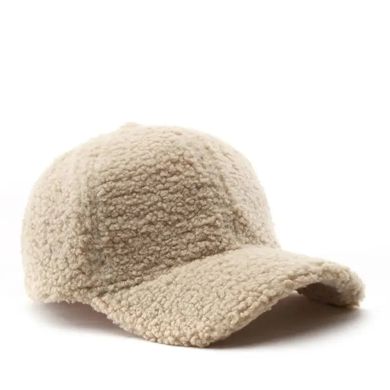 COKKCN Autumn Winter Lamb Wool Baseball Cap For Women