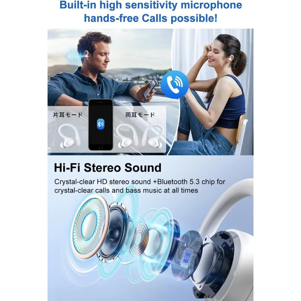 Erilles Wireless Earbuds With Bluetooth 5.3 ANC LED Display IPX7