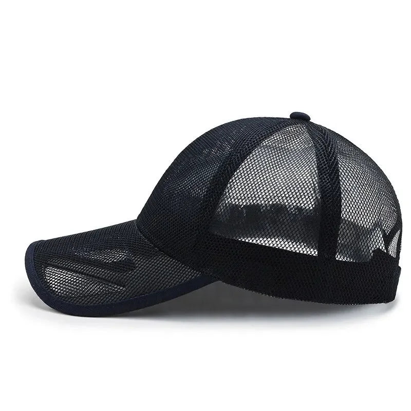 Breathable Openwork Mesh Baseball Cap for Outdoor Sun Protection