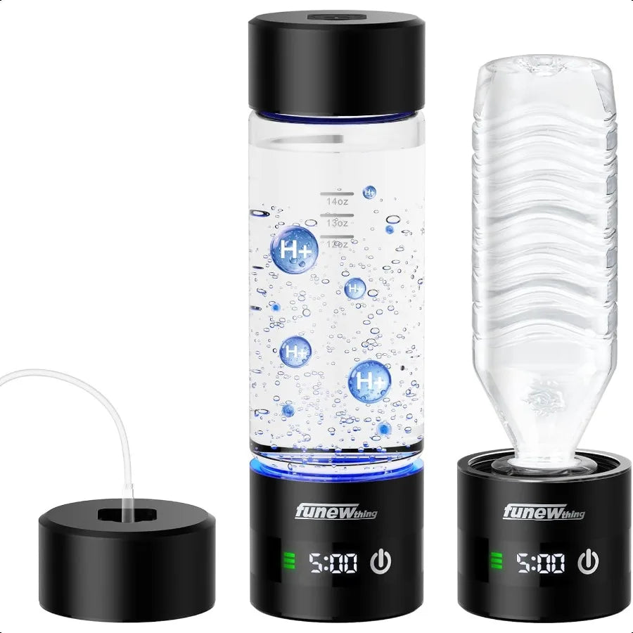 Hydrogen Water Bottle With LED Display Ionizer 3000ppb - Arthur's Wellness Emporium