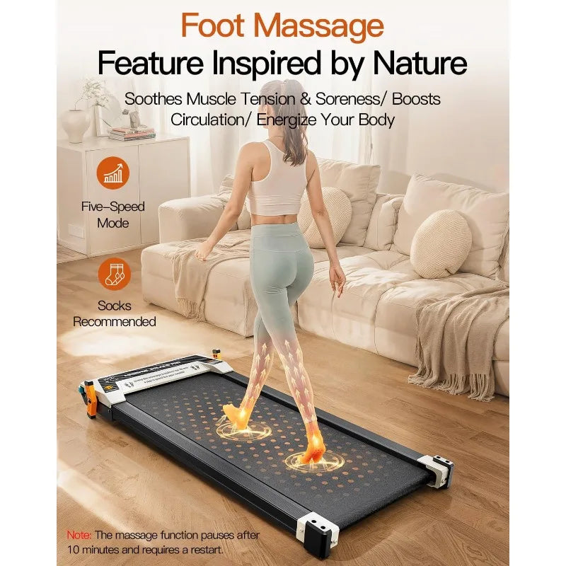 FUNRAY Walking Pad Treadmill With Incline Under Desk 2 In 1
