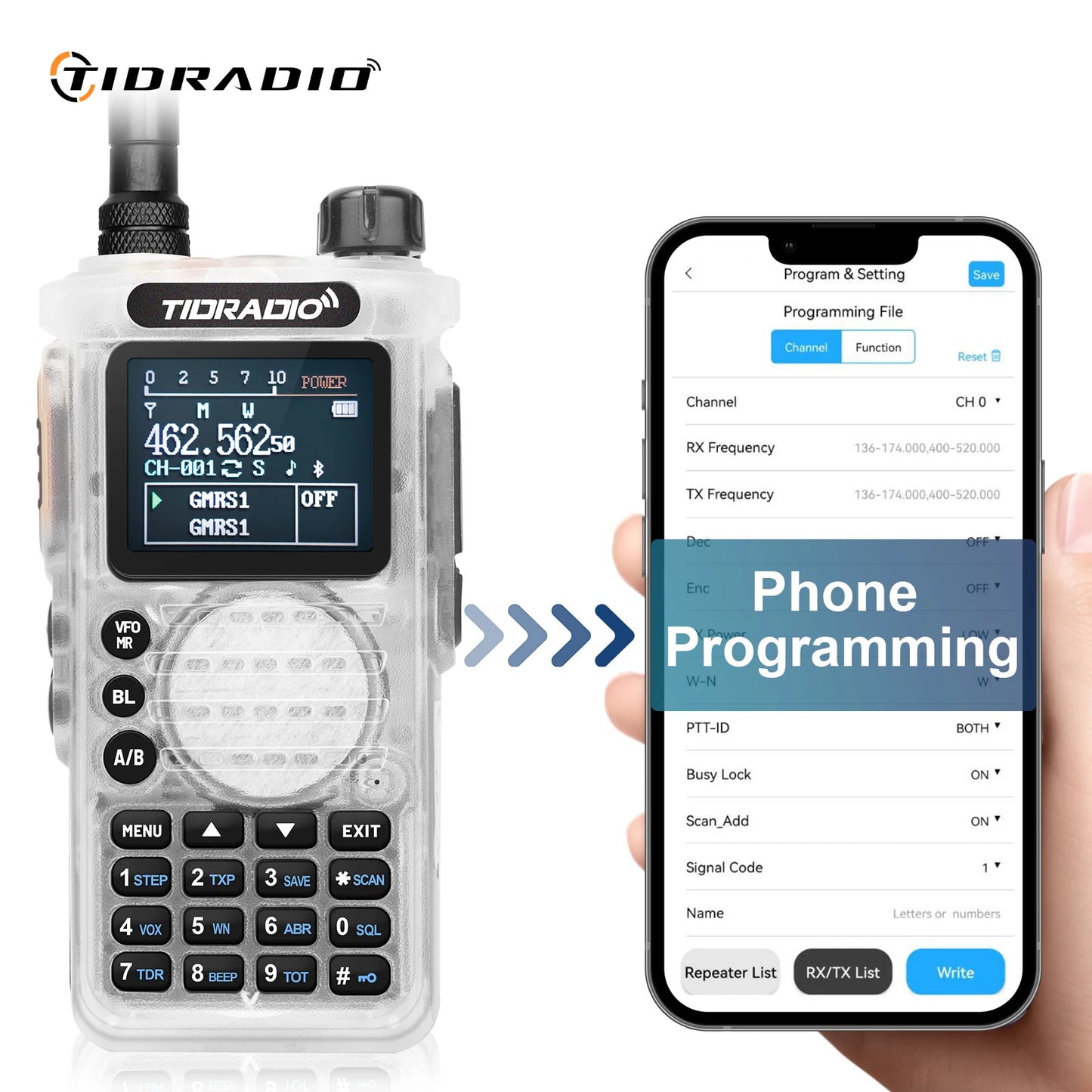 TIDRADIO TDH8 10W Walkie Talkie Long Range Two Way Radio - Arthur's Wellness Emporium